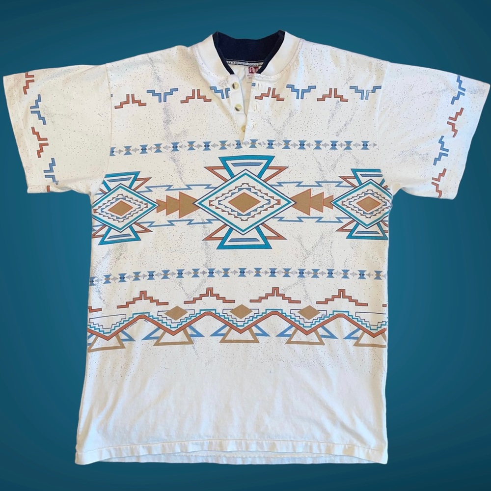 Vintage Southwestern Henley Shirt